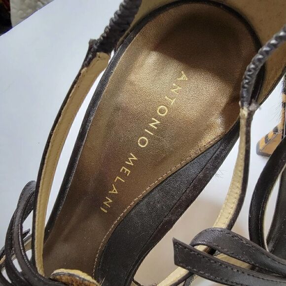 Antonio Melani Panther 12D Faux Fur Bow Heels Size 8.5 - Picture 3 of 11